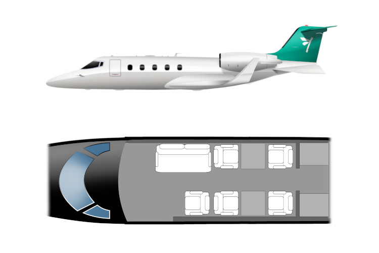 Learjet 60 side view Flapper Brazil