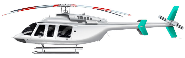 Visão lateral do Bell 407