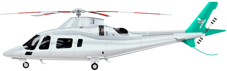 Agusta a109 vista lateral