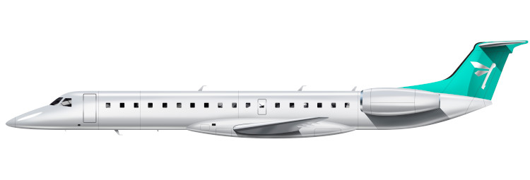 Embraer 145 vista lateral