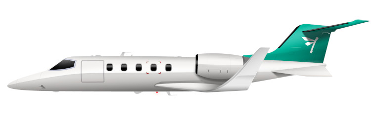 Learjet 35 vista lateral