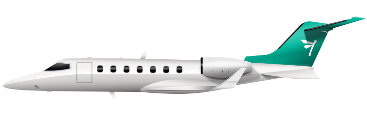 Learjet 45 vista lateral