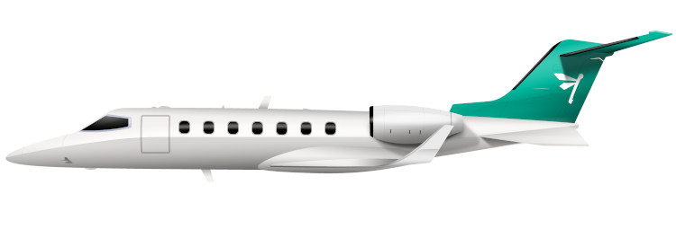 Learjet 45 side view