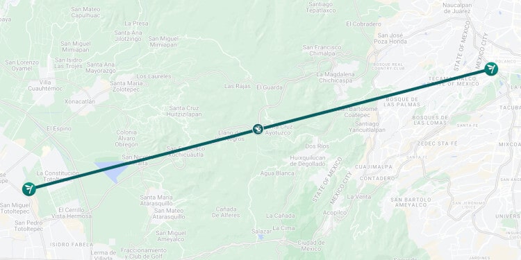 Cotar Agora helicopter route
