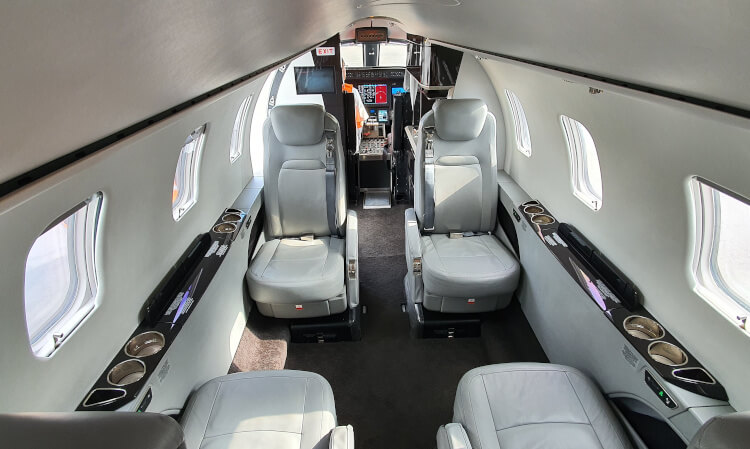 México Learjet 75 interior