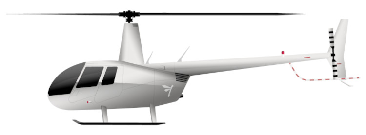 Robinson R44 side profile by Flapper